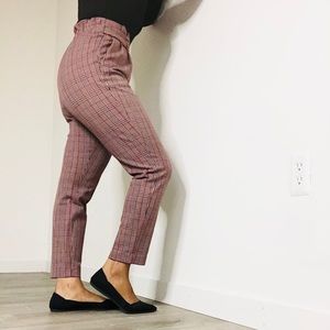 EXPRESS High Waisted Plaid Pant